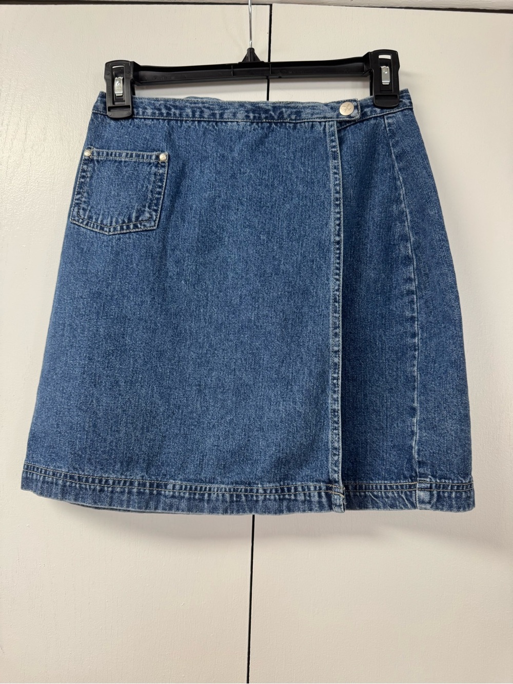 Wrap around jean skirt